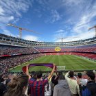 El primer equipo del Barça entrenó el 7 de noviembre en una jornada de puertas abiertas en el Camp Nou.