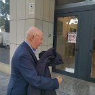 El magistrado Sánchez Icart entrando este viernes en los Juzgados de lo Social.