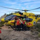 Rescate a un cazador lesionado cerca de la ermita de Sant Bartomeu, en Ulldemolins