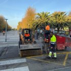 Obras de instalación de reductores de velocidad en Tarragona.