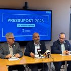 Eduard Rovira, Vale Pino y Xavier Suàrez han presentado este viernes la propuesta de presupuesto de Torredembarra para 2026.