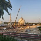 Trabajos de cimentación que se están llevando a cabo en la fábrica de Ercros en Vila-seca, mediante la técnica del pilotaje.