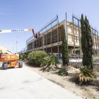 El avance de las obras, en el exterior de la piscina, que atraviesan el tramo final.