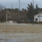 Acumulación de lluvia en L'Ampolla en una imagen de archivo.