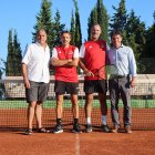 Enric Batista, Alex López Morón, Juanjo Garcia y David Alonso, en las pistas del Nàstic.