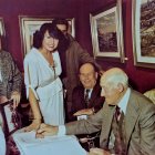 Juan Martínez, amb el pintor reusenc Ceferí Olivé i Cabré a la presentació d’un llibre sobre art.