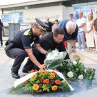 Un momento del sentido homenaje.