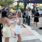 Un instante del rodaje que se está produciendo esta tarde del 3 de septiembre en la zona de Miami Platja.