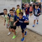 Entrada dels alumnes de l'Escola de Roquetes.