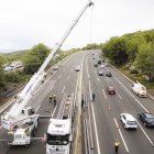 En sentido norte, se ha cortado completamente la AP-7. En sentido sur, se ha cortado un carril y se ha habilitado el arcén