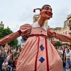 Una de les gegantes de Solsona, que va participar a la trobada del passat dissabte.