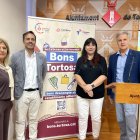 Maria José Ferré, Jordi Jordan, Sònia Rupérez i Francesc Minguell, en la presentació de la campanya.