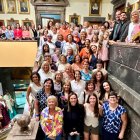 Les Misericòrdies que van assistir a l'acte, juntament amb l'equip de govern.