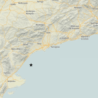 El punto exacto donde se ha percibido el terremoto es donde está ubicada la estrella de color negro.