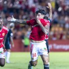 Óscar Sanz marcó el primer gol oficial del equipo esta temporada, en el debut liguero ante el Algeciras (2-1).