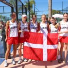 Jugadoras danesas este viernes en el Aurial Mas Sedó.