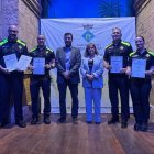 Agents de la Policia Local de Creixell, reconeguts en festes patronals d'altres municipis.
