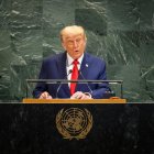 El presidente americano Donald Trump en su discurso en la ONU de hace unos días.