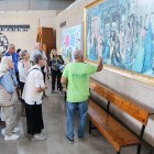 Dins l’Església Sant Bernat Calvó s’ensenyava el quadre de trencaclosques de 18.000 peces