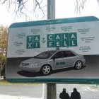 Una parada de taxi en Calafell.