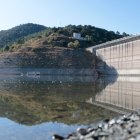 Presa del pantà de Siurana, que es troba per sota del 15% de la seva capacitat aquest mes de setembre