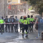 Derrumbe de un edificio en la calle Hileras en Madrid