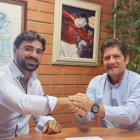 Mikel Rubiño, CEO de Athlos, y Lluís Fàbregas, presidente ejecutivo del Nàstic.