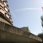 L'entrada del Tribunal Constitucional, aquest dilluns.