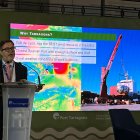 El presidente de la Autoritat Portuària de Tarragona, Santiago J. Castellà, durante su intervención.