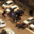 Imagen captada por el dron de la Guàrdia Urbana del dispositivo que montó dicho cuerpo policial.