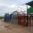 Plaça de bous amb acumulació d'aigua, a Ulldecona.