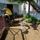 Una casa afectada por la borrasca Alice en Alcanar Platja