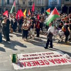 Els manifestants reclamen que la veu del poble Palestí sigui escoltada en l'acord internacional del pla de pau a la Franja de Gaza.