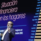 El presidente de AECOC, Ignacio González, durante su intervención en la inauguración de la cuadragésima edición del Congreso de Gran Consumo de Aecoc.