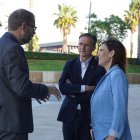 Un momento de la visita de Jordi García Brustenga.