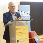 El alcalde de Salou, Pere Granados, durante el evento sobre turismo celebrado este lunes en la Sala Costa Daurada.