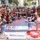 La manifestación acabó delante de los Serveis Territorials d'Educació.