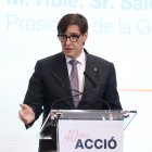 El president de la Generalitat, Salvador Illa, en el acto de presentación de l'Estratègia de captació d'inversió estrangera 2026-2030.