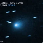 Imagen del cometa 3I/Atlas, capturado por el telescopio Hubbel el pasado 21 de julio
