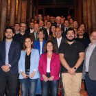 Les autoritats, aquest dijous al Palau Güell.