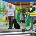 Los perros guía, junto a sus adiestradores, han hecho una demostración de sus capacidades frente a 1.000 alumnos reusenses.