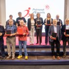 Les 10 persones que han presidit el Patronat Municipal d’Esports, amb l’alcaldessa, Dolors Farré.