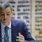 El presidente del Gobierno, Pedro Sánchez, durante su comparecencia ante la comisión de investigación del caso Koldo, este jueves en el Senado