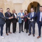 El brindis entre los alcaldes.