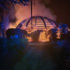 La cúpula del restaurante ha sido destrozada por las llamas.