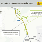 Una de las afectaciones por las obras.