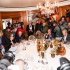 Laurent Mauvignier en el restaurante Drouant reunido con el jurado.