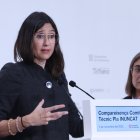 La consellera de Interior, Nuria Parlon, explicando la situación meteorológica adversa prevista para las próximas horas