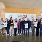 Foto de familia de la presentación de la feria del vino.