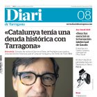 Portada del Diari del sábado 8 de noviembre de 2025